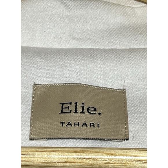Elie Tahari Blazer Double Breasted Womens 8 White Linen Blend Open Career Office - Picture 11 of 15